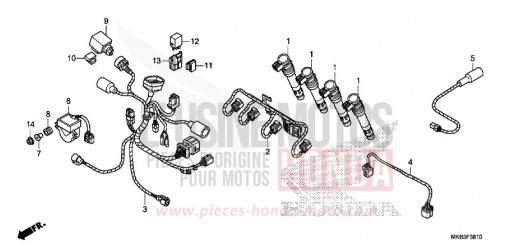 HILFSKABELBAUM (CBR1000RR/S) CBR1000SF de 2015